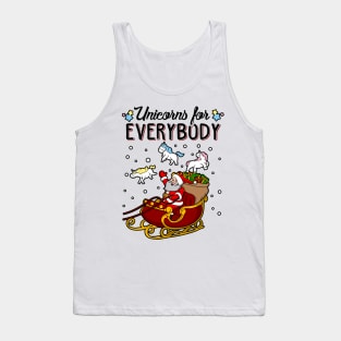 Unicorny Ugly Christmas Sweater Tank Top